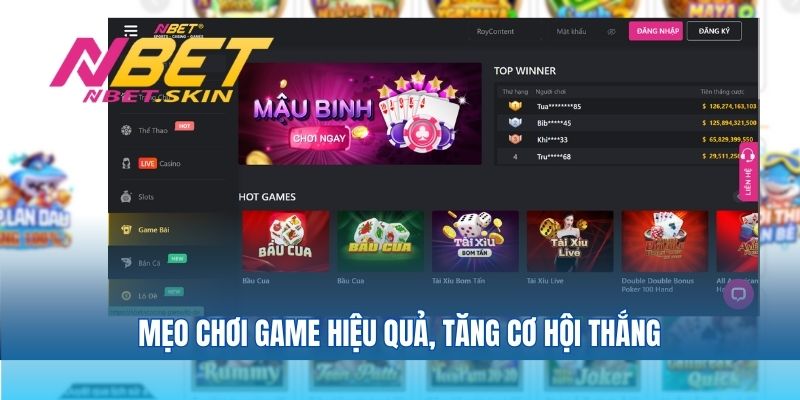 Mẹo chơi game hiệu quả, tăng cơ hội thắng